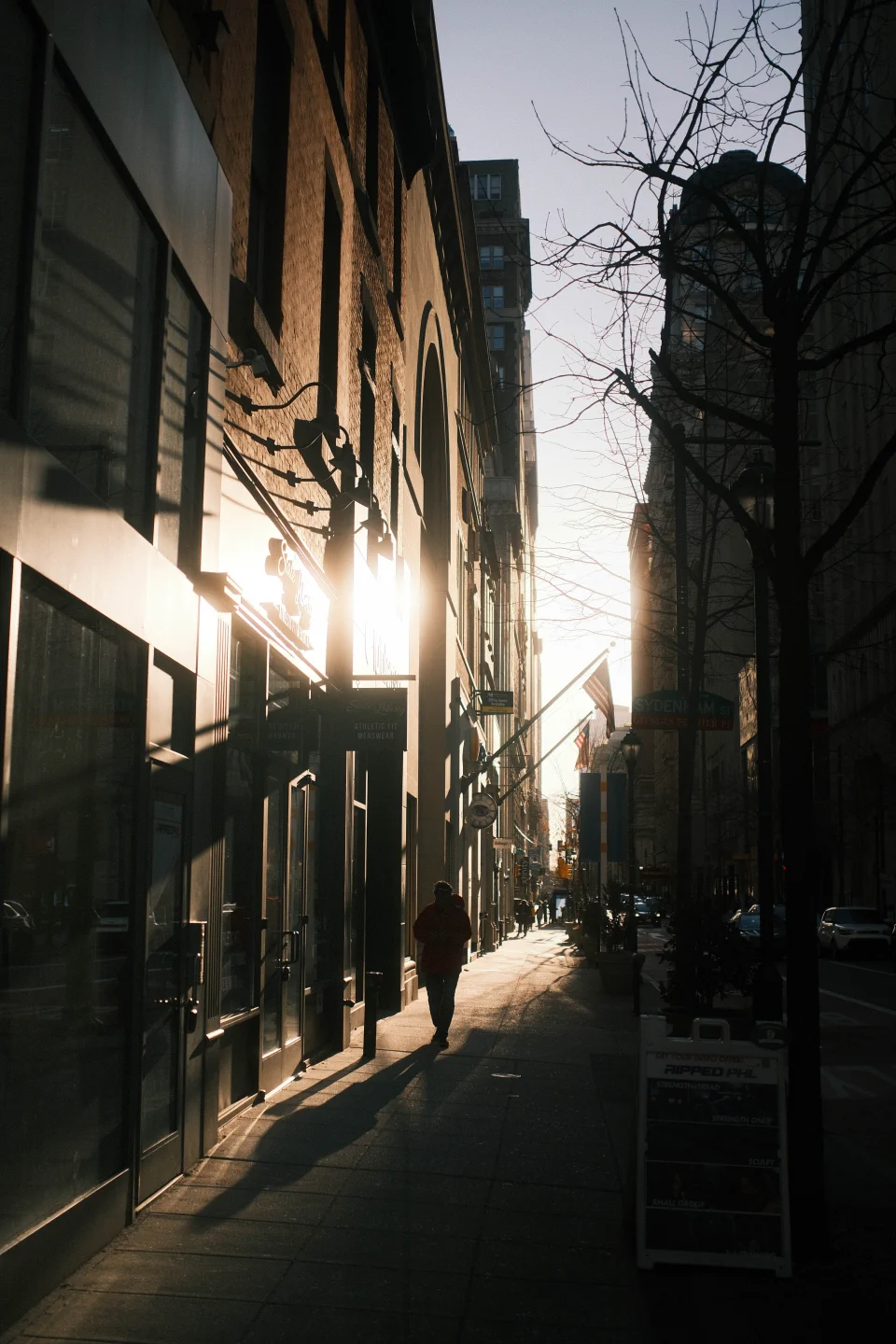 sunlights drops into a Philadelphia street