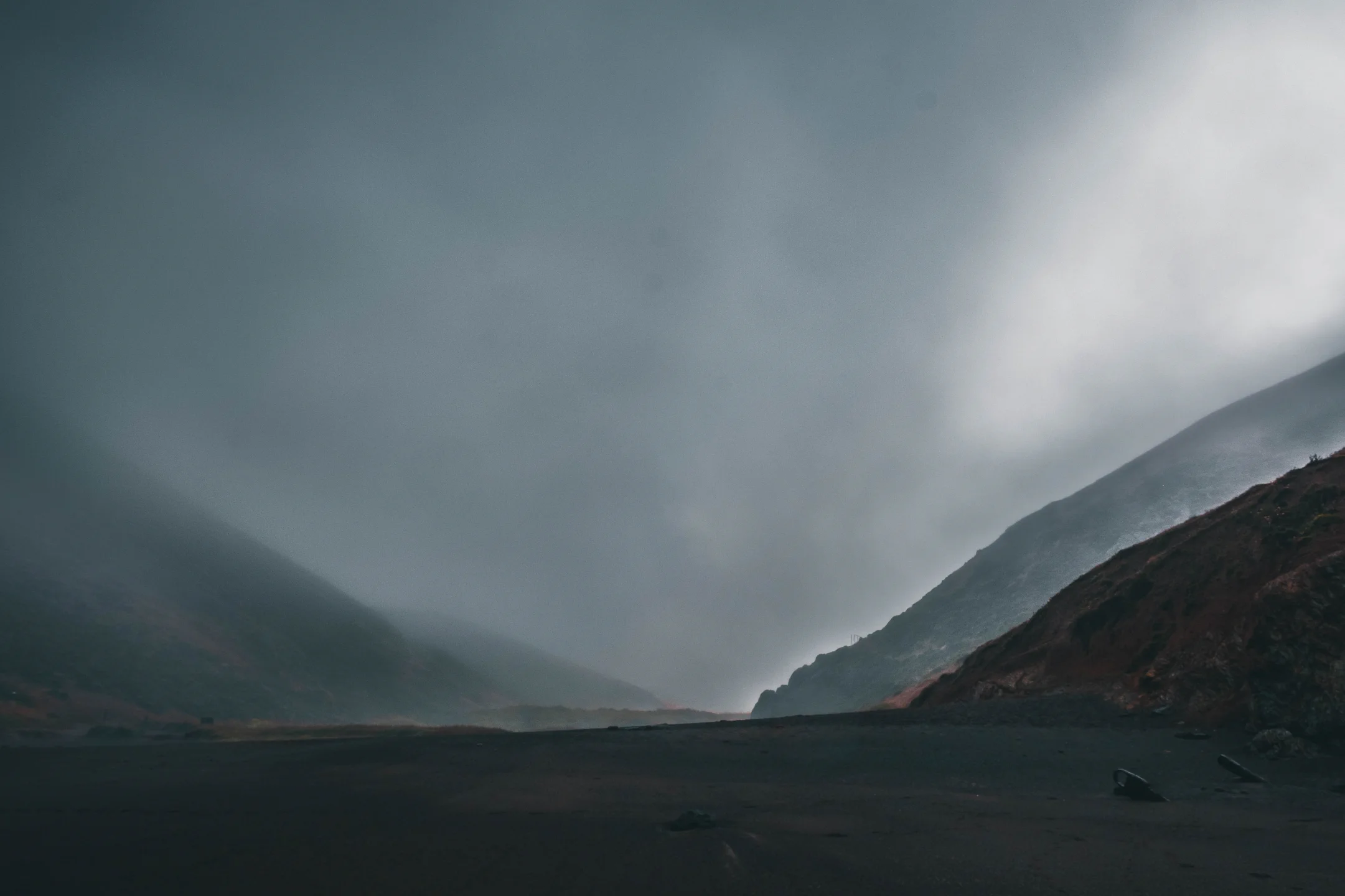 storm light in a california valley